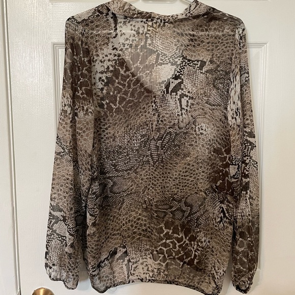 Mendocino sheer snake skin print blouse - Picture 2 of 2